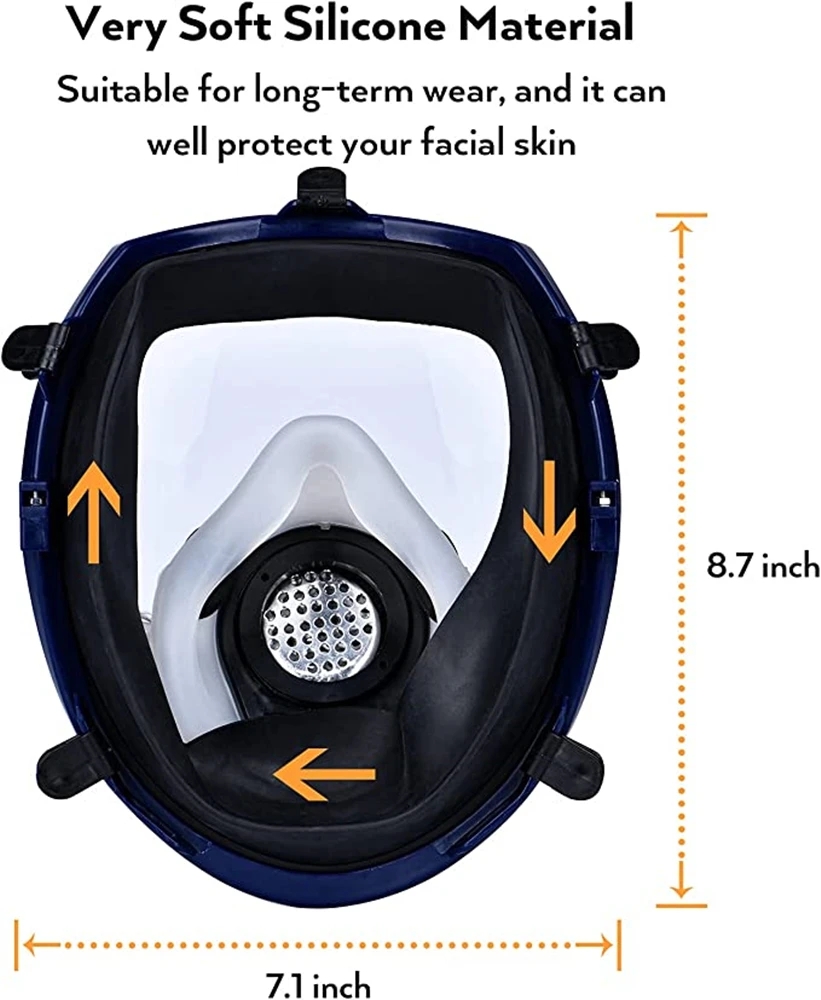 Máscara de Gas químico 6800, r - Dust Mask Construction reseña y precio